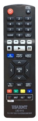 GHYREX New Remote LBD-910 For 99% of LG DVD Blu-Ray Player 