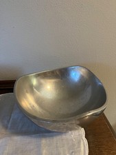 Heavy Aluminum Bowl Nambe 527 Tri Corner Butterfly