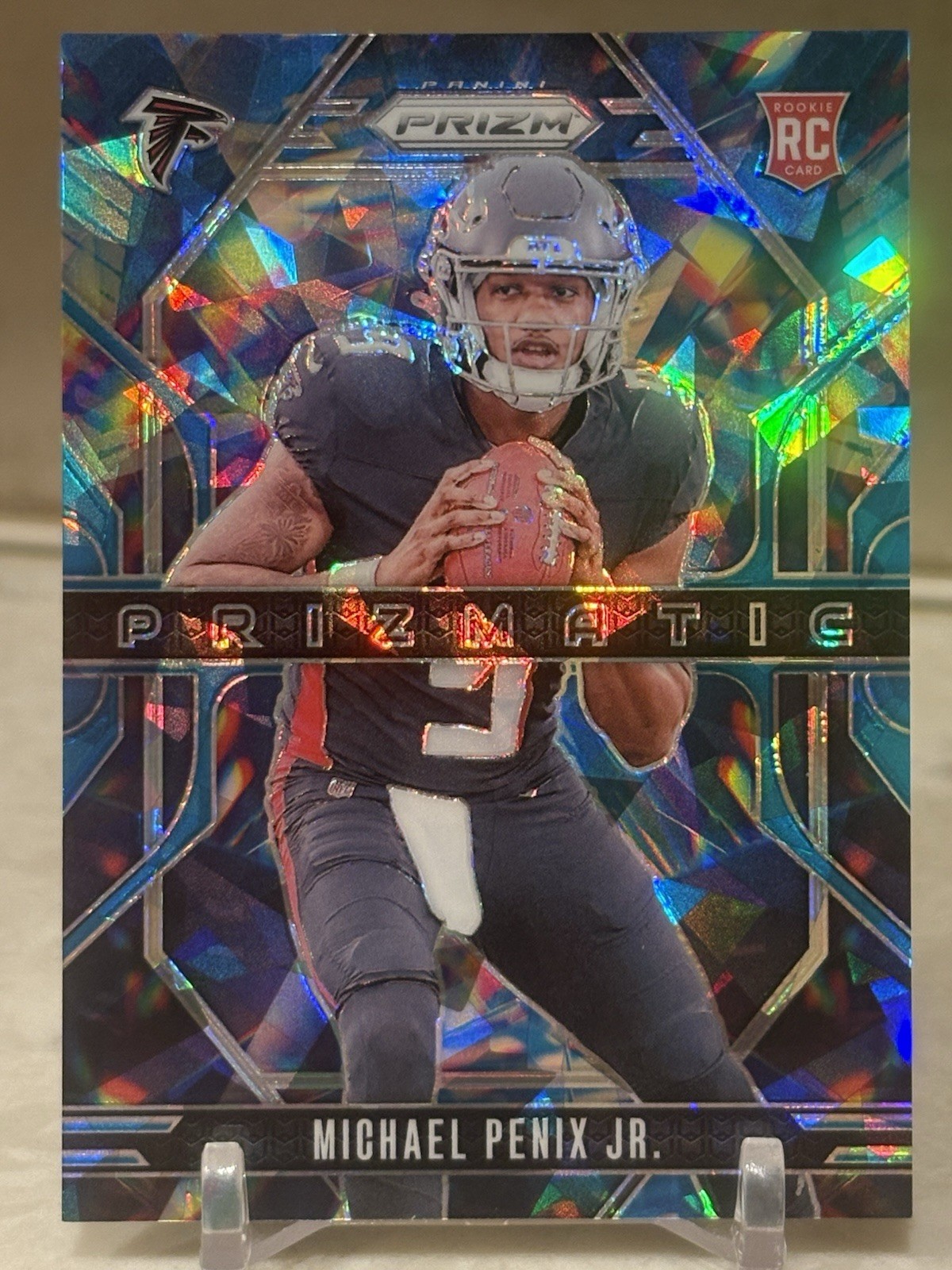 2024 Panini Prizm - Prizmatic Michael Penix Jr. #10 Blue Ice Prizm 1/99 (RC)