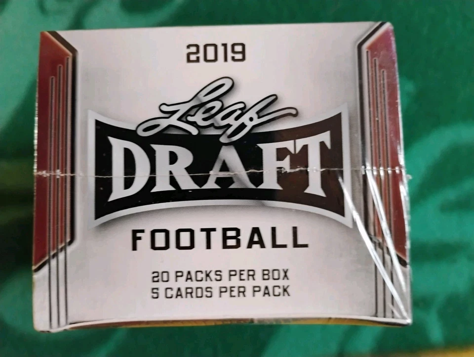 2019 LEAF DRAFT FOOTBALL - FACTORY SEALED BLASTER BOX - 2 AUTOGRAPHS PER BOX !! - Image 2 of 3