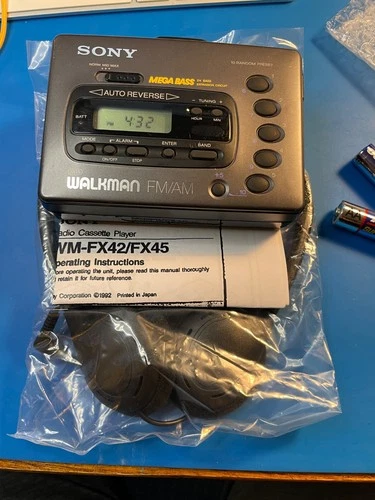 SONY Walkman WM-FX42 AM/FM Cassette Player, New Belt, Serviced