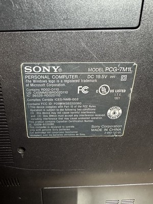 Vintage Sony VAIO Laptop Microsoft Windows XP 2001 #PCG-7M1L | eBay