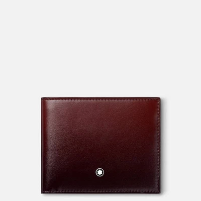 Portafoglio Montblanc Meisterstück Sfumato 6cc 131681 Borgogna Wallet Uomo Nuovo