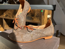 Think! Damen Halbschuhe Leder Schnürung leic...