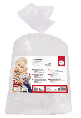 Rayher 3315200 - Füllwatte, hochflauschig, Flocken - Beutel 300g