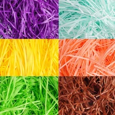 12 OZ 6 Colors Crinkle Cut Paper Shred Filler Gift Wrapping Basket Decor
