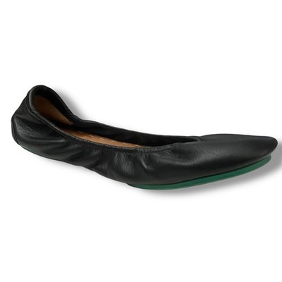 Tieks Black Leather Ballet Flats Women s 10 Slip-On Comfort Shoes