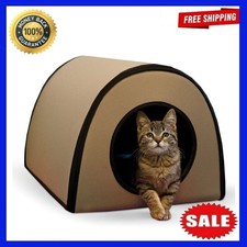 Kitty Cat Shelter Outdoor Heated Cat House Sleeping Condo Warming Pet Dog HOT
