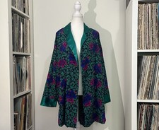 Vintage 90 s Victorias Secret Gold Label Floral Open Satin Kimono Robe Women s M