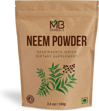 Pure Neem Leaf Powder 100 Gram / 3.5 Oz  Azadirachta Indica  Wildcrafted Bitte