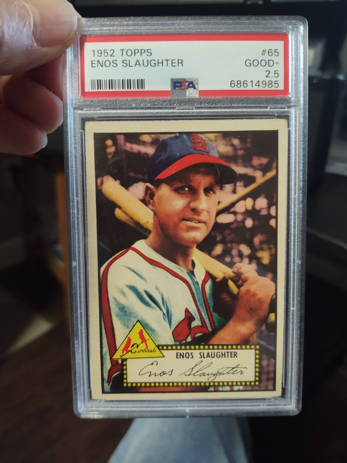 1952 Topps - Enos Slaughter #65 Red Back PSA 2.5