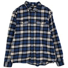 Used Orvis long-sleeved heavy flannel check shirt men's size XL equivalent