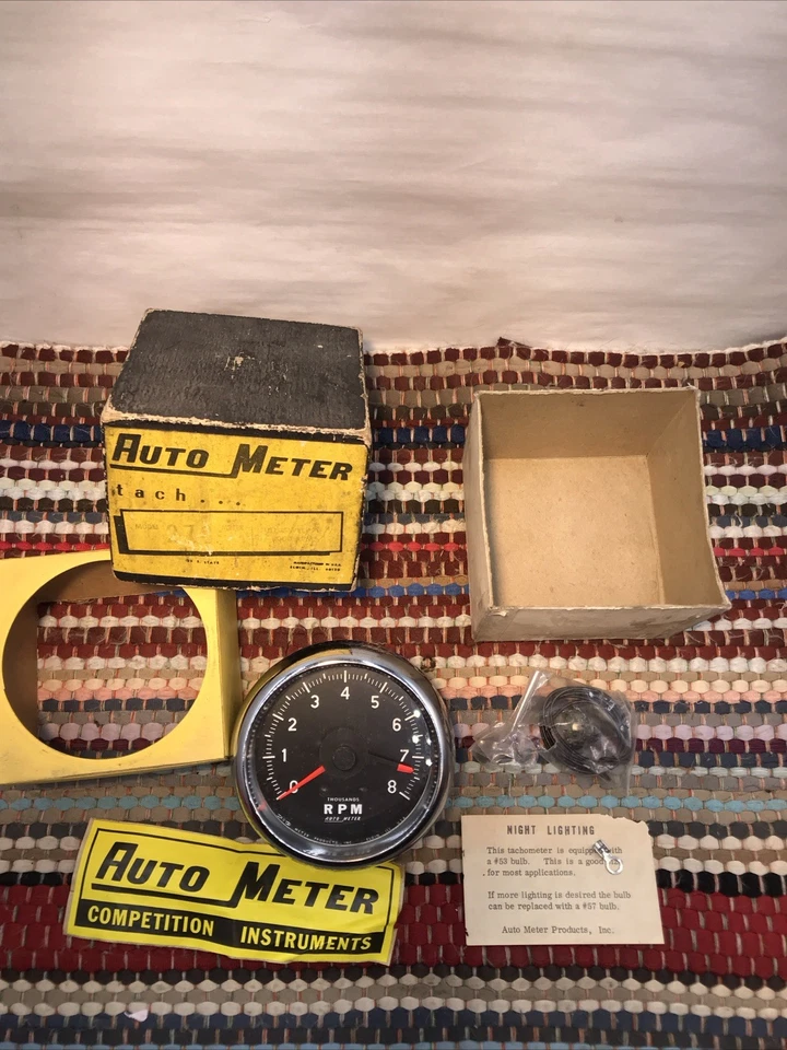 Auto Meter #278 Full Sweet 0-8000 RPM COMPETITION Instruments TACHOMETER - Image 2 of 4