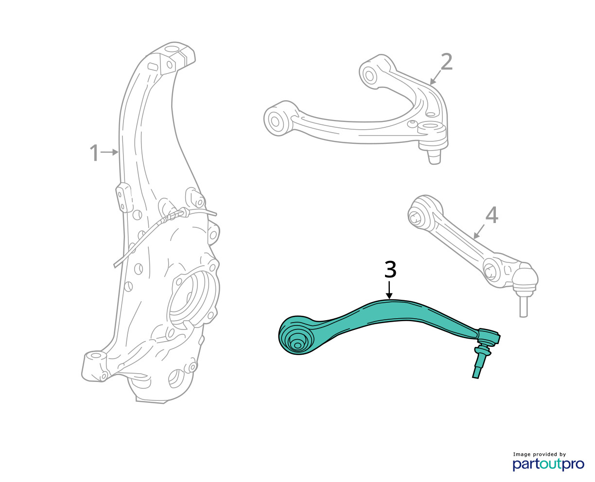 2014-2020 BMW I8 OEM 1.5L AWD FRONT LEFT FORWARD CONTROL ARM *91K MILES*