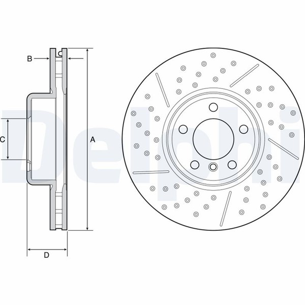 2X Bremsscheibe Delphi BG9234C FüR F21 F80 F30 BMW 1Er F20 3Er Touring F31 4Er-image