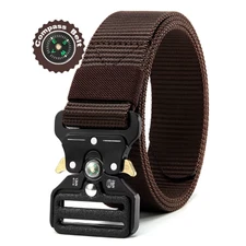 Men'S Belt Outdoor Multi Function Compass Belt High Quality Canvas for Nylon Mal
