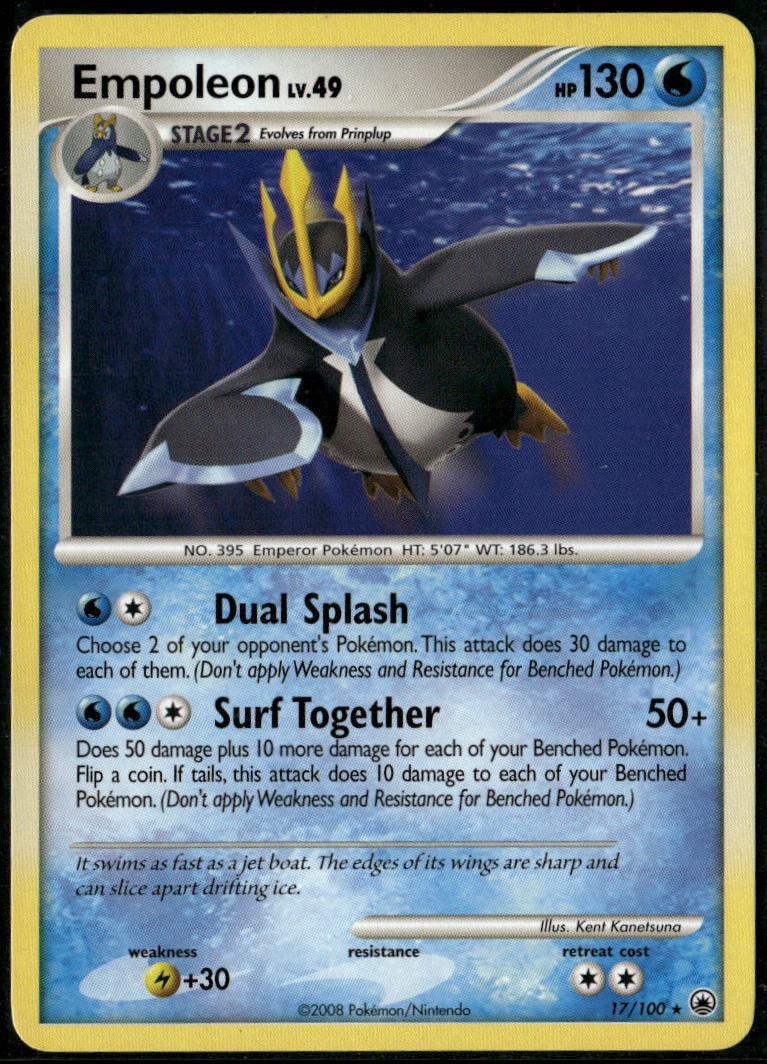 Empoleon 17/100 Rare Majestic Dawn LP Pokemon Card