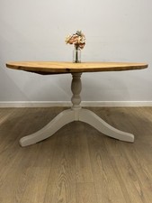 Rustic Farmhouse Round Pine Dining Table