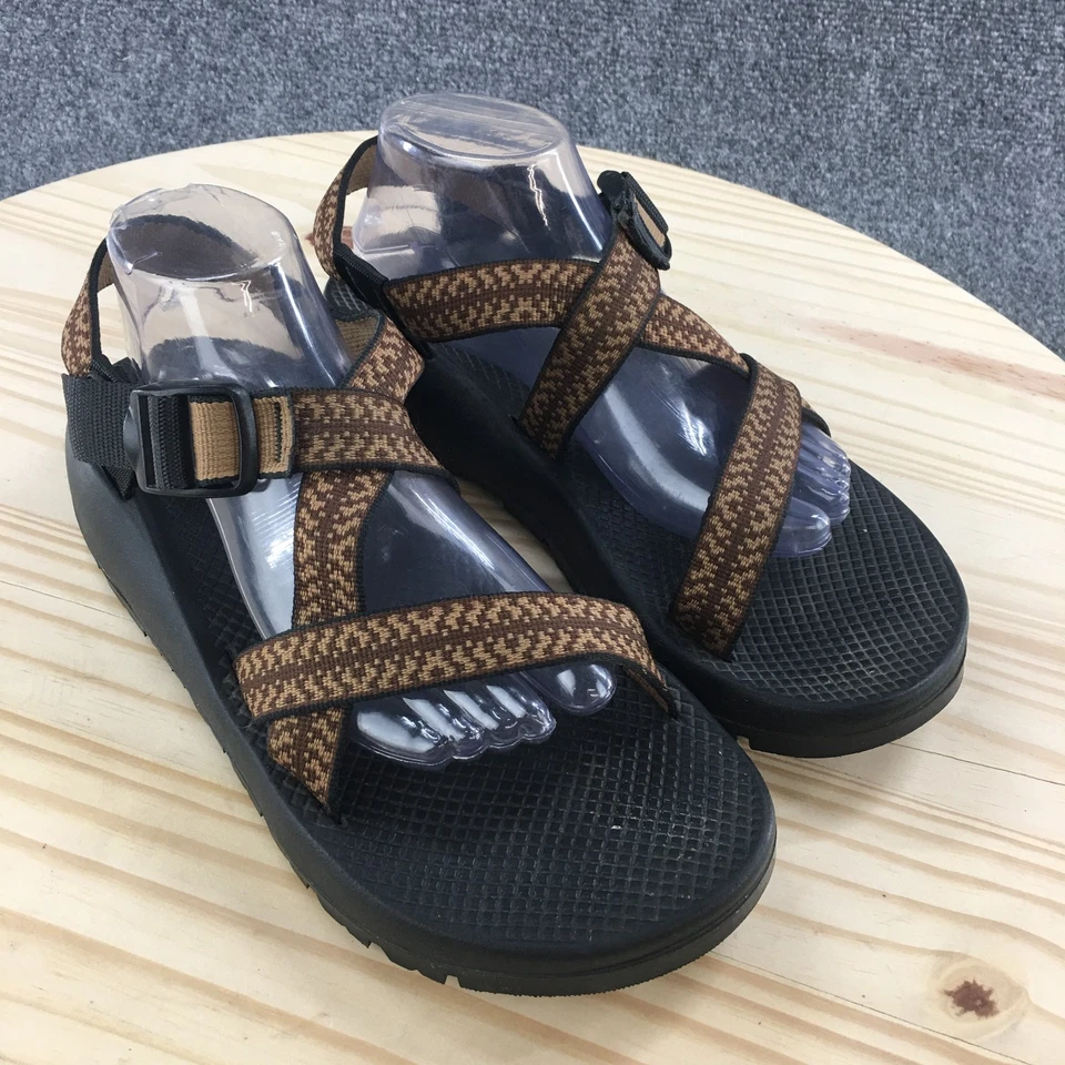 Chaco 凉鞋男式 10 Z/1 经典远足绑带棕色扣舒适露趾 — 第 3/4 张图片