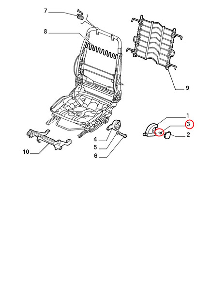 Vordersitzknopf FüR Fiat - Alfa - Lancia Original 46997981-image