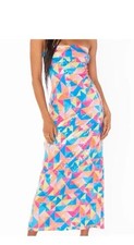 NWT Show Me Your Mumu 'On My Way' Blue Polyester Maxi Dress Size M