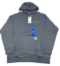 NWT JOHN DEERE Men's L Black w/Green Stitched Logo Heavyweight Hooded Sweatshirt