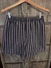 BODE Valley Stripe Short in Navy, Grey, Green — 32 in Waist