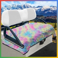 Golf Cart Seat Covers 51x30.5 Inch Colorful Yellow Short Plush for EZGO Club Car