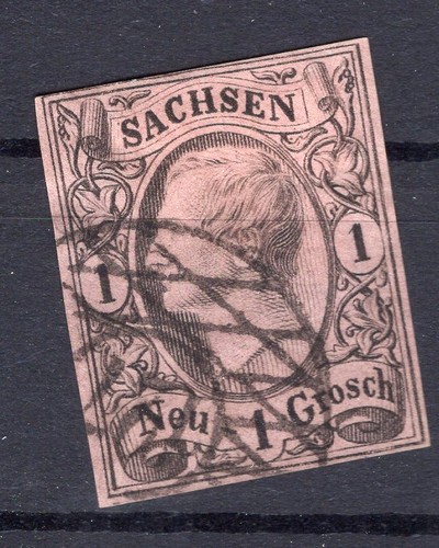 Saxony Stamp with Number 131 Wolkenstein On 9 Impeccable Stamped (