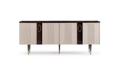 Sideboard Anrichte Kommode Holz Schrank Weiß Design Esszimmer Möbel - Bild 1 von 2