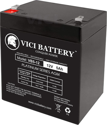 Battery VB5-12 - 12V 5AH Replacement Battery for Kung Long WP4-12 and WP4.