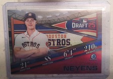2025 Bowman Chrome Draft Red /5 Xavier Neyens Draft Night BDN-8 Astros 💯💯💯💯