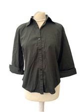 Soon Black Blouse Size 14 3/4 Sleeves Cotton Blend Women’s