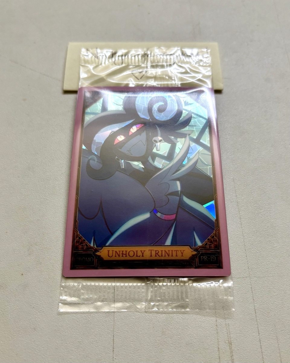 NEW 2025 Hazbin Hotel TCG Promo Card 19 UNHOLY TRINITY VEL Cracked