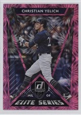 2020 Panini Donruss Elite Series Pink Fireworks Christian Yelich #E-1 1r47