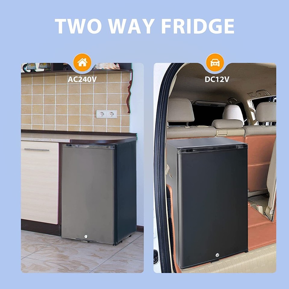 12V / 110V Portable Refrigerator Silent Truck Travel RV AC/DC Fridge ...