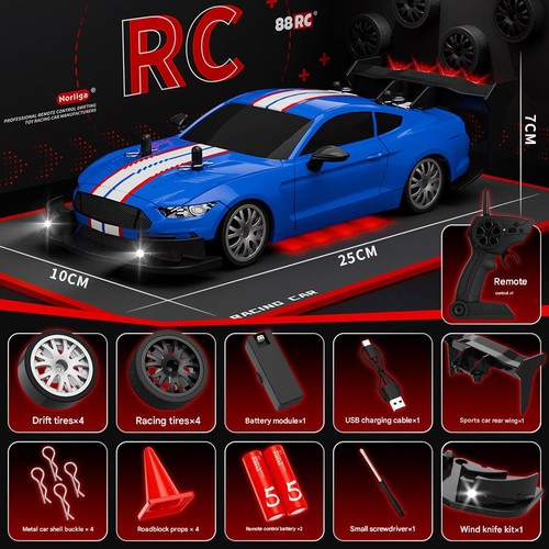 RC 1/20 Scale Ready to Run Race Car Remote Control Drift Car 4WD Alloy ToyfF - Foto 5 di 16
