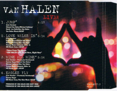 Van Halen – Live: Jump / (Germany) / (Maxi-SINGLE/SINGLE) (4-track