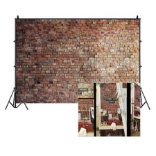 8x6ft Vintage Red Brick Wall Photo Backdrop Newborn Baby Girls Adults Portrai...