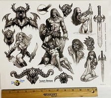 Vintage-Tattoo Johnny 5 FlashSheets 2005 WB-47through WB-51 Artist: James Ryman