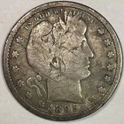 1895-S Barber Quarter Fine F Coin, Scratches #11003