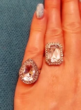 Set of 2 Adorable Nordstrom BP crystal cocktail rings