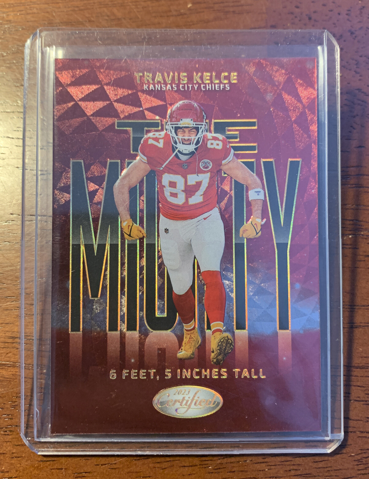 Travis Kelce 2023 Panini Certified The Mighty Case Hit M-4 Chiefs