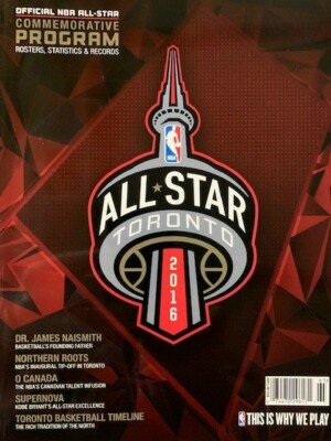 2016 NBA ALL STAR GAME GAME PROGRAM KOBE BRYANT RUSSELL WESTBROOK LEBRON JAMES