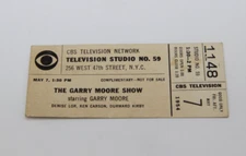 1954 The Garry Moore Show Ticket, CBS Television Studio New York City