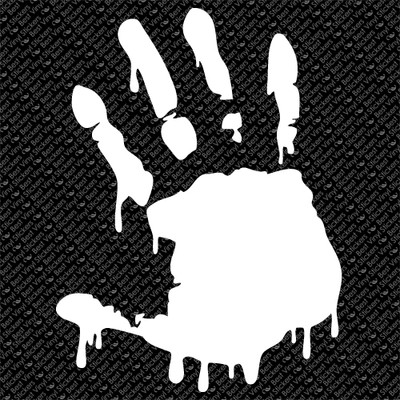 BLOODY HAND ZOMBIE PRINT WALKING DEAD BIKE VINYL DECAL STICKER (BH-01)
