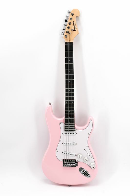 Keytone E-Gitarre Basic Pink Rockgitarre Schüler Einsteiger Anfänger Rosa Girls