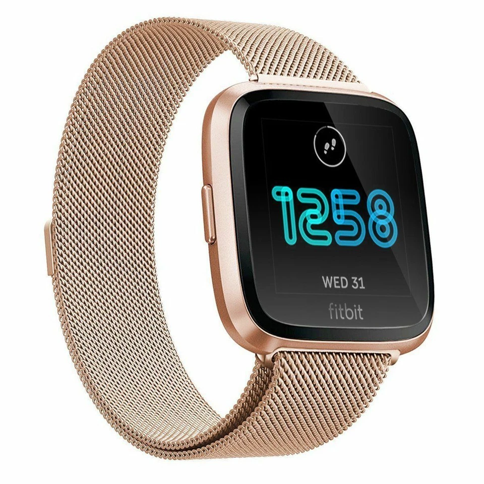 For Fitbit Versa 1 2/Lite Metal Milanese Magnetic Loop Strap Steel Wrist Band - Image 4 of 4