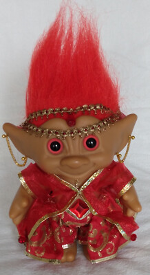 ACE TREASURE TROLL 6 1/2'' OOAK ''FARIDA'' Belly dancing inspired ensemble