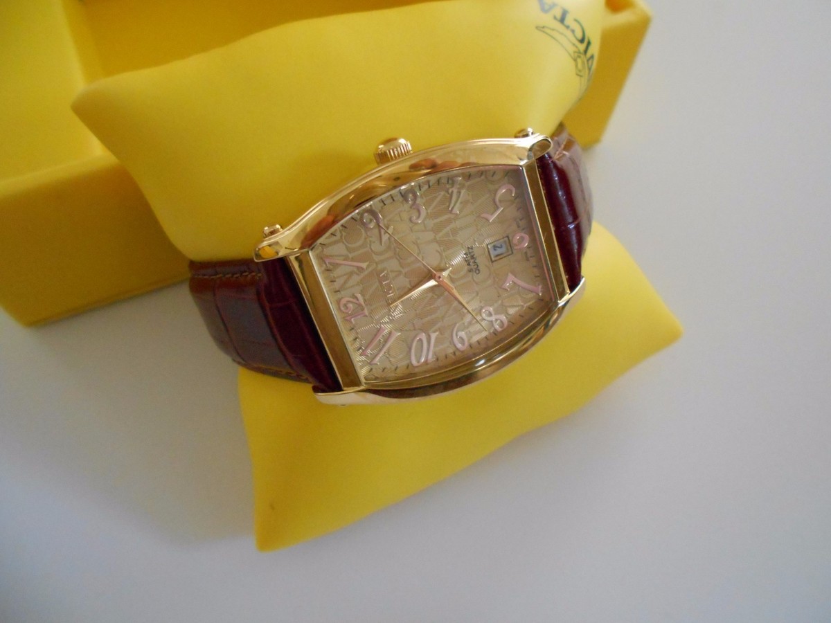 Invicta *Rare Vintage* 9882 Signature Gold Quartz Watch (With Box)(NWOT) New Rare Vintage INVICTA 9882 SIGNATURE GOLD QUARTZ Watch  main image 3